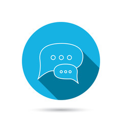 Chat icon. Comment message sign.