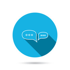 Chat icon. Comment message sign.