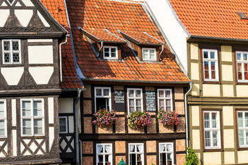 Alte deutsche Häuser in Quedlinburg