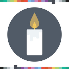 Candle icon. Halloween candle.