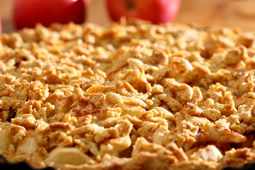 Tart with apples and cinnamon