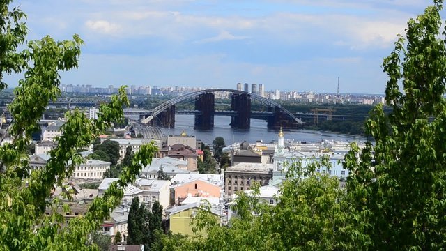 The bridge over the river, Kiev.