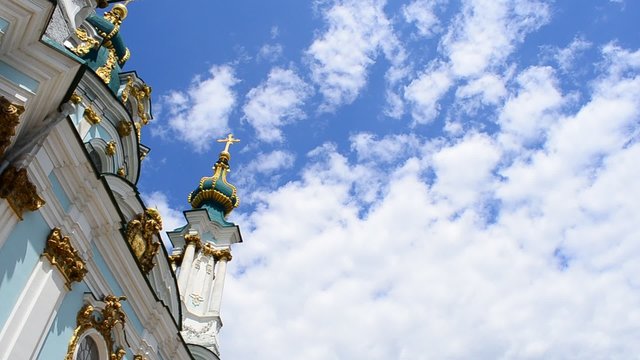 Andreevsky church against clouds