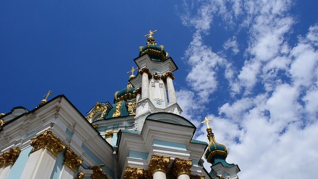 Andreevsky church against clouds