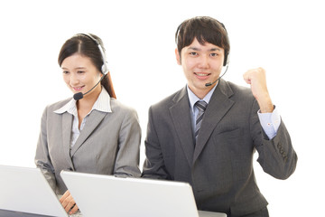 笑顔のオペレーター