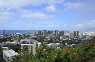 View of City of Honolulu from the Diamond Head