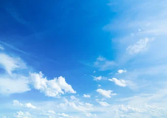 Gordijnen The blue sky with clouds, background © ZaZa studio