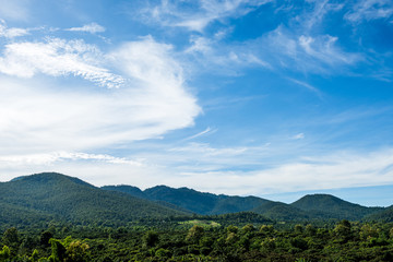 Fototapeta premium Blue sky and mountain landscape