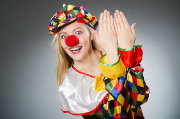 Clown in the funny concept