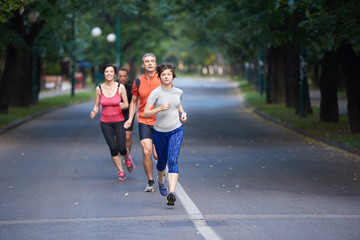 Obraz premium people group jogging