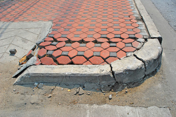 footpath pavement sidewalk
Damage