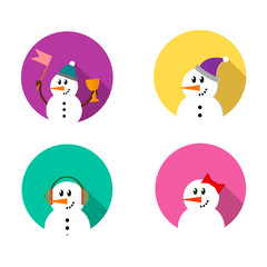 Snowman icon set
