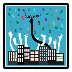 Black hand, Business competition, competition business vector