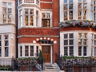 Fototapeta premium London, ornate old townhouse