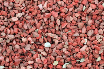 Текстура красных декоративных камешков