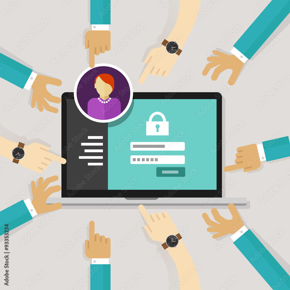 Poster securing access from authorize software authentication password