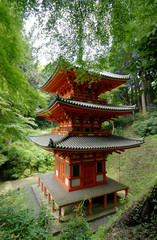 Naklejka premium 岩船寺三重塔