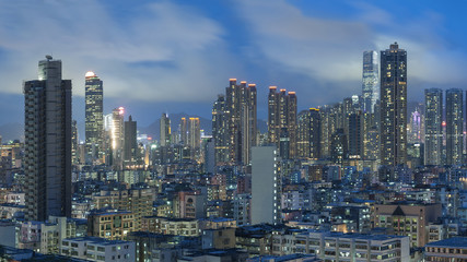 Fototapeta na wymiar Sjykine of Hong Kong City at Night