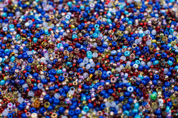  Glass Seed Bead Background