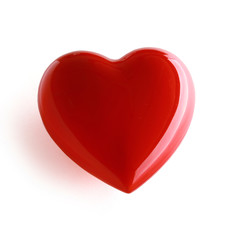 A red heart isolated on white background