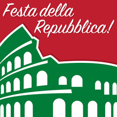 Italian Republic Day card in vector format.