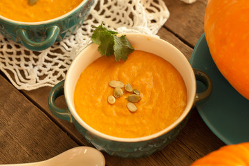 Traditional pumpkin soup