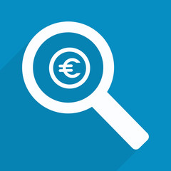 Euro Symbol under a Magnifying Glass