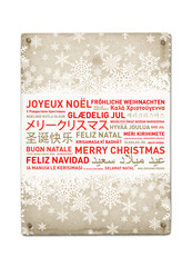 Merry christmas vintage poster from the world