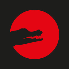 head of a crocodile logo