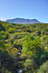 Obraz premium 嬬恋パノラマラインから見る渓谷