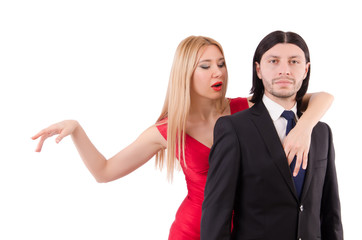 Pair isolated on the white background