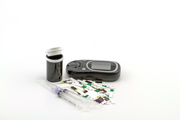 Many strip test of blood glucose meter, the blood sugar value is
