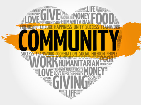 Community Word Cloud, Heart Concept