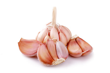 Fresh garlic isolated on white background