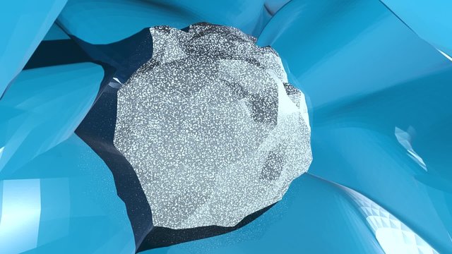 Loop abstract animation. Background. Crystal.