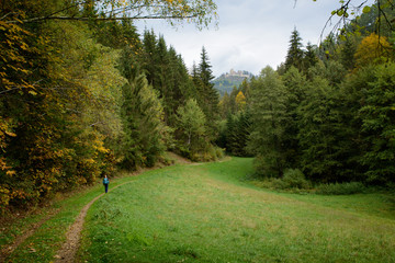 Fototapeta na wymiar Herbstwanderweg zur Burg Ruttenstein