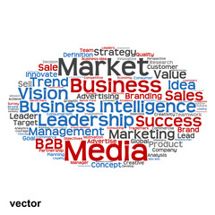 Vector conceptual business marketing word cloud
