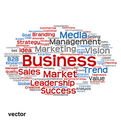 Vector conceptual business marketing word cloud