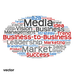 Fototapeta premium Vector conceptual business marketing word cloud