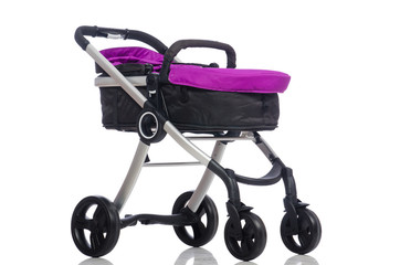 Child pram isolated on the white background