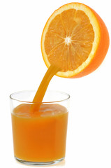 Le jus d'orange pressée