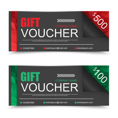 Gift voucher twisted vector design template