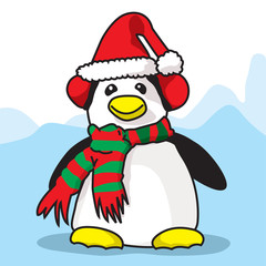 Penguin ready for Cristmas time