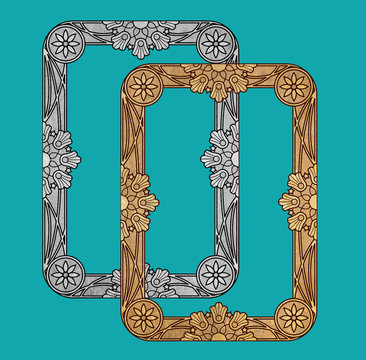 Vector Vintage Golden Frame Design