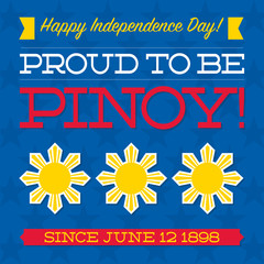 Philippines Independence Day card in vector format.
