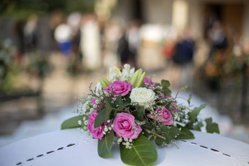 Beautiful colorful, flowers wedding decorations.