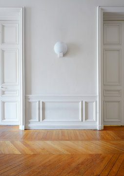 Parquet ancien pointe de Hongrie d'un appartement fran&ccedil;ais
