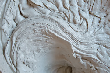 plaster solution in a bucket