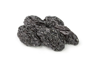 Dried plum - prunes isolated on a white background