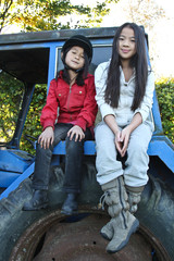 girl with a white horse in denmark